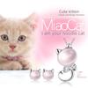 Weihua Fashion Women's Rose Quartz Cat Ear Earrings with Hibiscus Stone