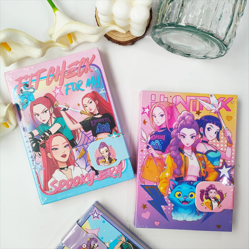 Nuovo Caldo 32K Diario Resistente Quaderno Kpop Devil Hunter Fibbia Magnetica Diario Cancelleria Studente Forniture Regali