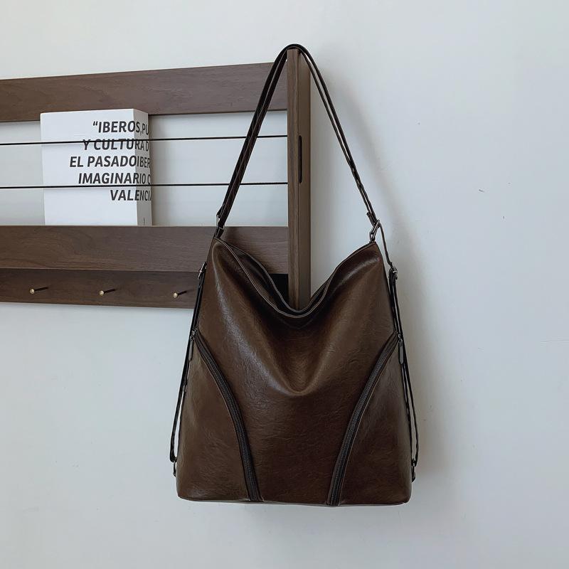 

Soft leather women s bag 2025 new backpack large capacity fashion messenger bag simple casual trendy tote bag