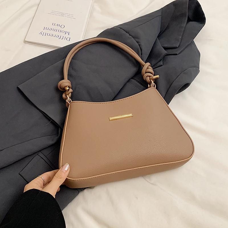 Solid Color Shoulder Bag for Women, Fashionable Crossbody Bag That Can Hold Mobile Phone