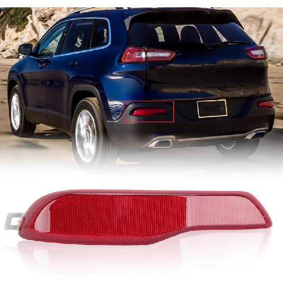 Rear Bumper Reflector For 2014 2015 2016 2017 2018 Jeep Cherokee 68105144AC Passenger Side (Right)