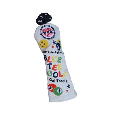 BLUE TEE GOLF California Embroidery Cat Hand Head Cover For Utility [SMILE & PINBALL] High-quality Finish! (White (Off-White), (Common))