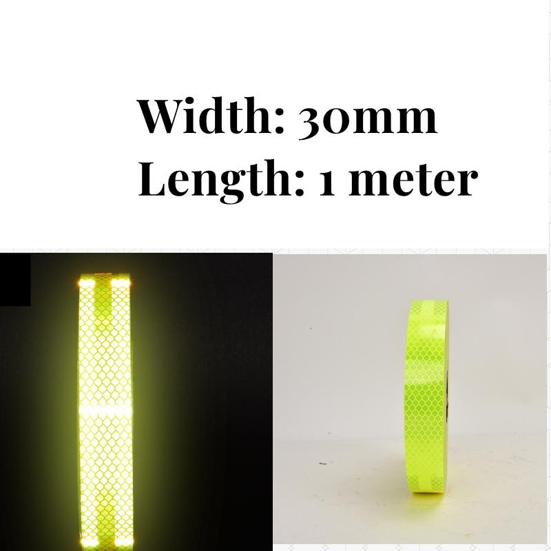 15 mm/30 mm DIY reflekterende klistremerker for biler, motorsykler, elektriske sykler, hjelmer, refleksremser Sikkerhetsadvarsel felgdekaltape