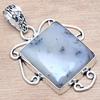Pendant Dendritic Opal Gemstone Handmade Mother's Day Silver Jewelry 1.75"