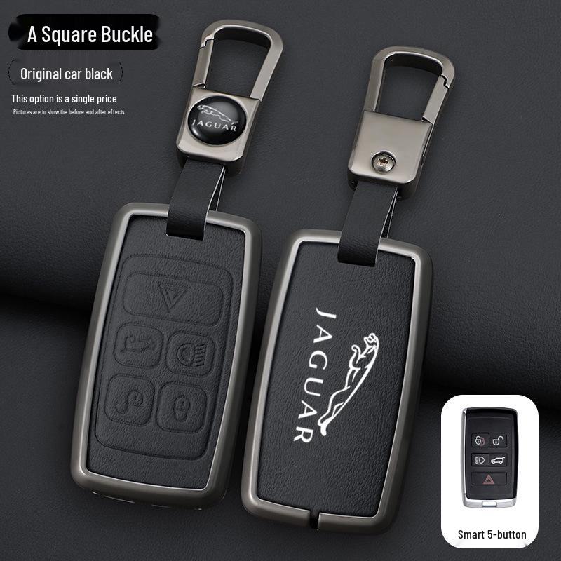 Jaguar Car Key Case: Compatible with 23 XFL, XEL, F-Pace, E-Pace, XJL, F-Type - Stylish Metal Shell and Buckle for Men.