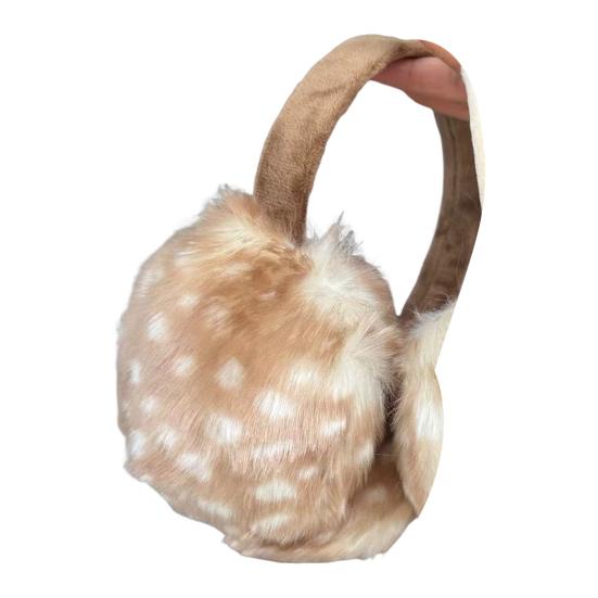 Warm Gloves Deer Pattern Thickened Plush Gloves Collar Leg Cuffs Christmas Themed Adjustable Straps Winter Headgear