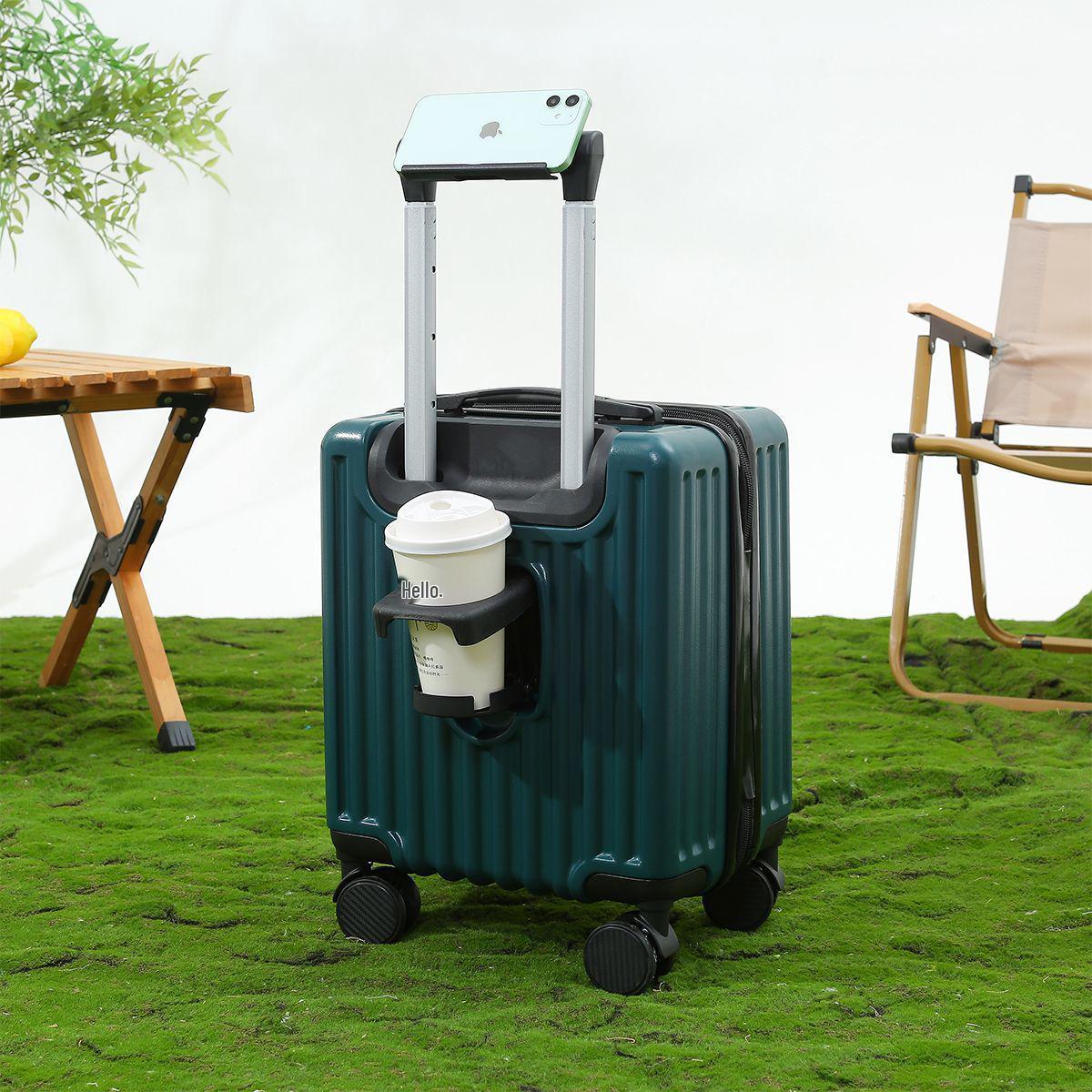 14-дюймовый компактный чемодан, 20x30x40 тележка для авиакомпании Spring, дорожный ручной чемодан, 13-дюймовый кожаный ручной чемодан Three-section Rod - Standard