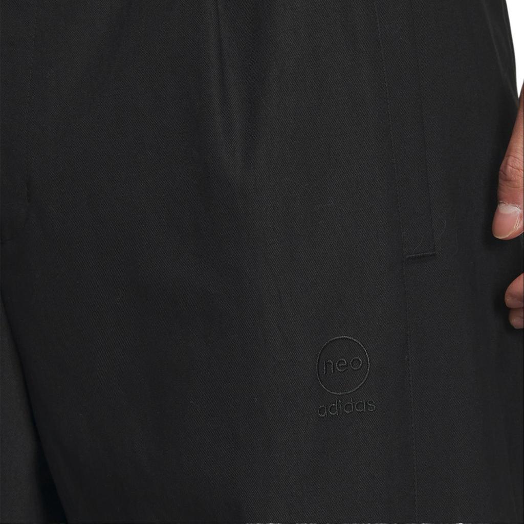 Adidas Solid Color Straight-Leg Loose-Fitting Sports Pants Men Bottoms Black IA5328