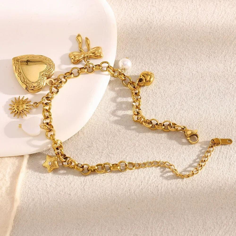 Star Smooth Love Pendant Bracelet Fashion Photos Heart Hand Chain  Hand Accessory