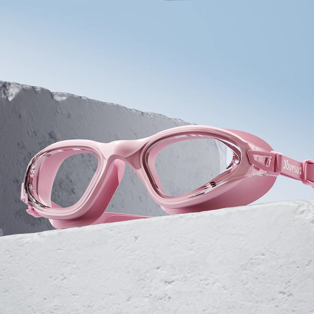 Waterproof Antifog Mens Swimming Goggles With Prescription Pc Lenses For Adults