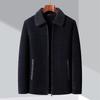 Fleece Thickened Men's Jacket Winter Daddy Lapel Warm Fashion Business Casual