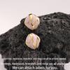 French Enamel Drip Oil Earrings: Stainless Steel, Irregular, Titanium Women's Luxury