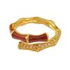 Ankola Red Drip Glaze Open Ring Women'S Light Luxury Niche High-End Index Finger Ring Retro White Stacked Wearing Ring