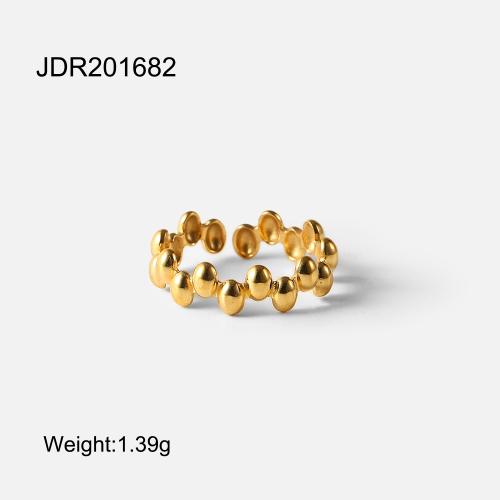 Wholesale Twisted Link Chain Open Rings Stainless Steel Jewelry  Gold Plated Adjustable Finger Rings For Women Party Gift