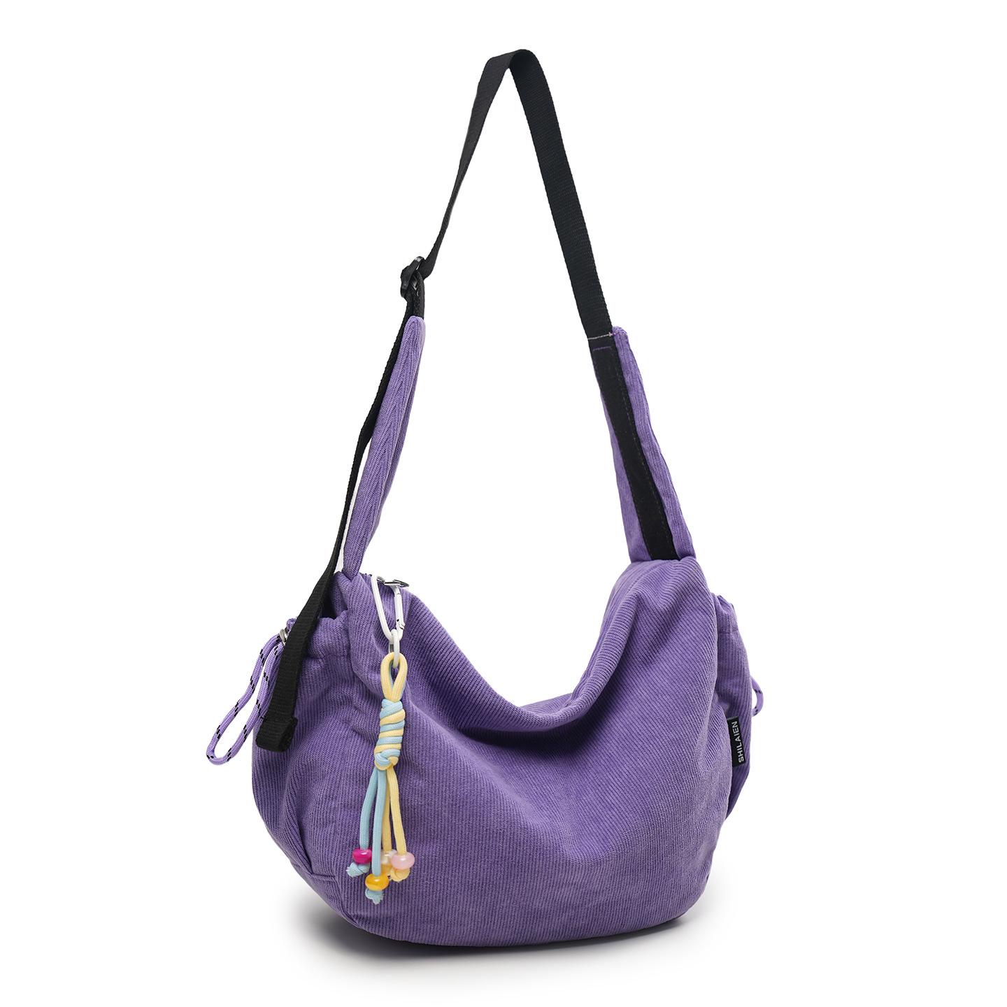 

Вельветовая сумка через плечо кроссбоди большой вместимости в корейском стиле - Простой и модный дизайн подмышечной сумки 32*10*26cm