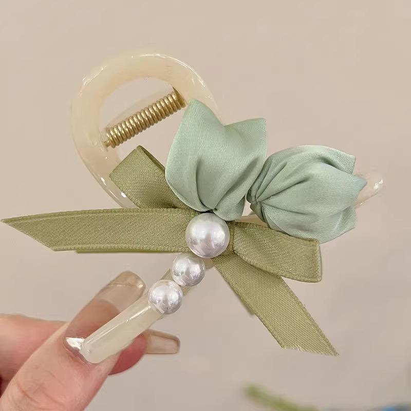 

Супер Ефірний Тюльпан Захоплення КліпсаКліпса-акула На ПотилиціВисококласна Напівзібрана Заколка для Волосся та Аксесуар для Волосся зелений