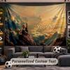 Gorillaz Personalized Tapestry Support Custom Name, Wall Art Home Decoration
