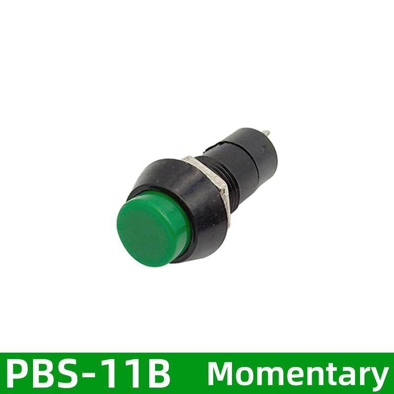 5PCS Self Locking / Reset 12mm Plastic Push Button Switch 2Pins Momentary Latching Switches with 20cm Wire Cable