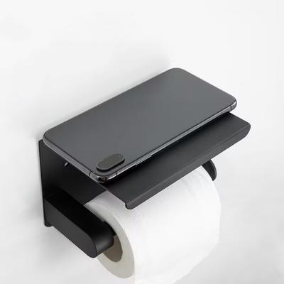 Stainless Steel Bathroom Paper Holder Toilet Roll Holder No Drilling Wall Mount WC Paper Phone Holders Home Paper Towel Holder