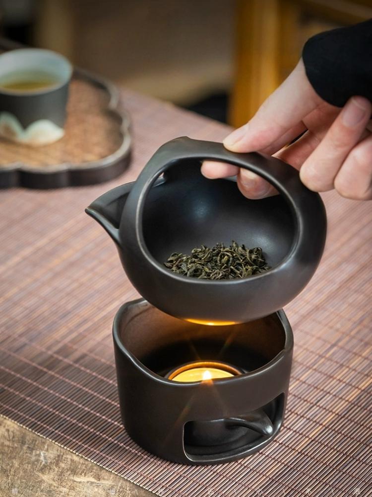 Japanese retro tea heater, ceramic candle heating frame, three in one essential oil incense burner, Kung Fu tea oven