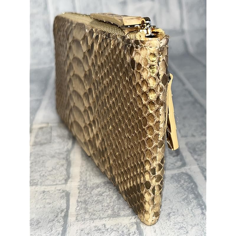 [GUODI] long wallet L-shaped zipper type python genuine leather ladies men's HJ-PY1756 snakeskin snakeskin snakeskin wallet wallet Life unisex unisex