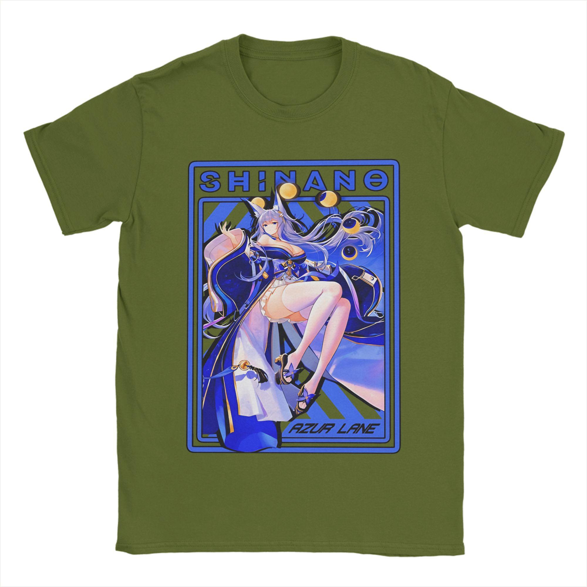 

Azur Lane Game T-Shirt Men SHINANO Hipster Cotton Tees Round Neck Short Sleeve T Shirt Original Clothes 4XL