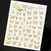 Bronzing Solid Color Butterfly Flame Nail Art Sticker 3D Adhesive Self-Adhesive Sweet Wind Nail Decorative Patch