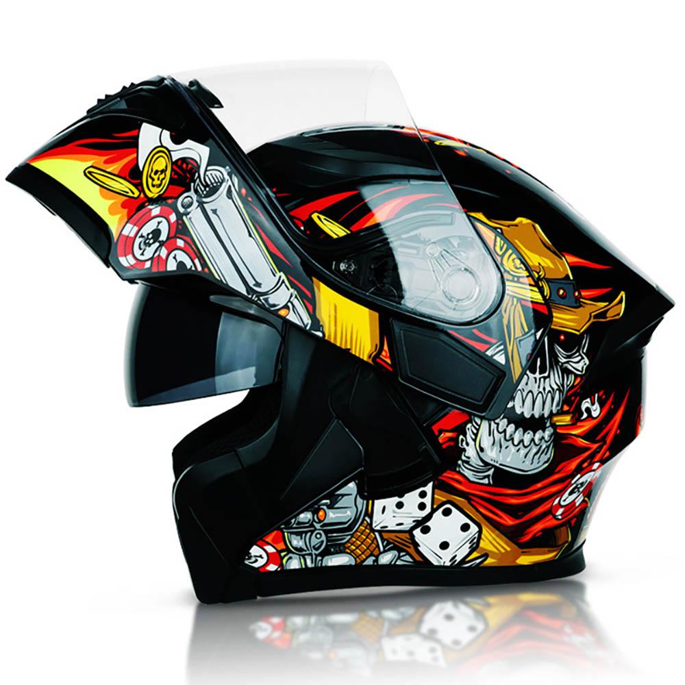 Cască Motocicletă Cască Motocicletă Full Face Accesorii Motocicletă Bărbați Și Femei Impermeabilă Protecție Solară Cască Certificată DOT