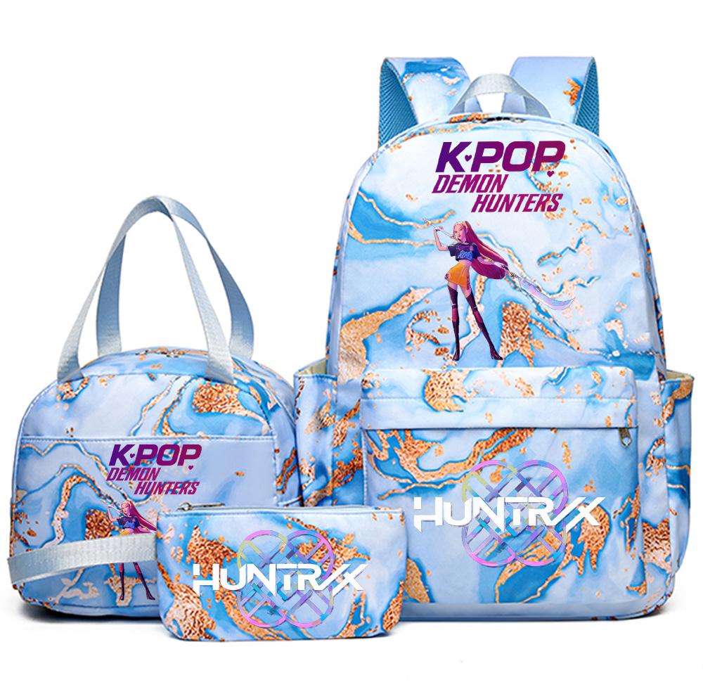 3-teiliges/Set Anime niedlich K-pop Bedruckter Rucksack mit Handtasche Federmäppchen für Teenager Schüler Mädchen Jungen Schultasche Schultasche Damen Große Kapazität Reisetasche