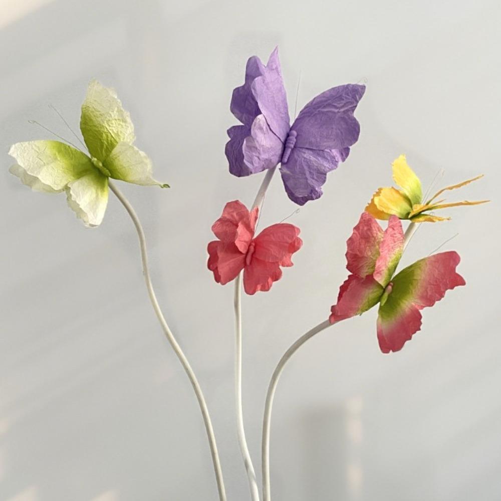 

Paper Artificial Butterfly Flowers Artificial Flowers Flower Head Photography Props Party Supply світло-рожевий колір