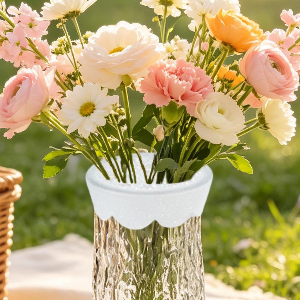 Flower Holder Arranger Silicone Grid Flower Planter Transparent Honeycomb Design Ikebana Stem Holder Accessory Floral Enthusiast