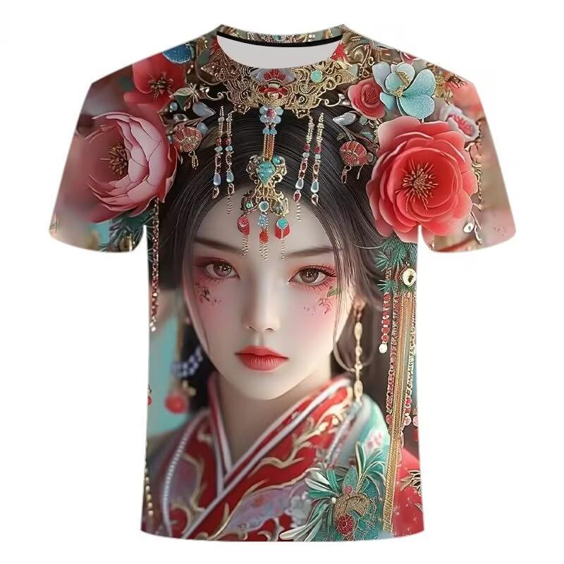 New Summer Men's 3D Digital Printed Short-Sleeve T-Shirt