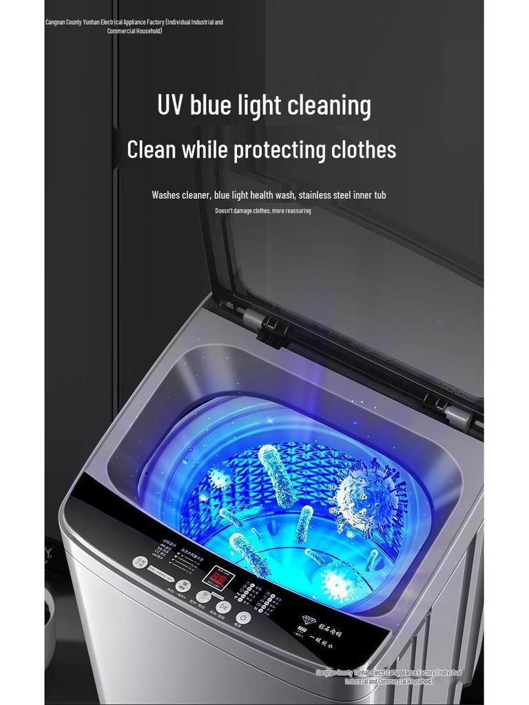 Compact Washer-Dryer Combo: Fully Automatic, Large Capacity, Ideal for Rentals and Small Dorms