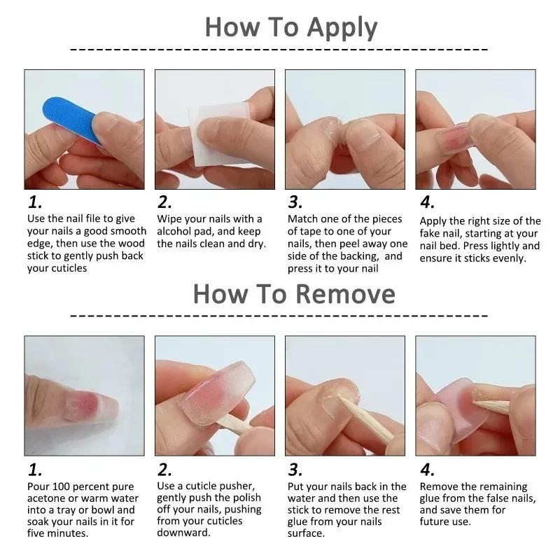 24Pcs Short Duckbill Press On Nails, Blue French Y2K Fake Nails with Star Rhinestones Decor