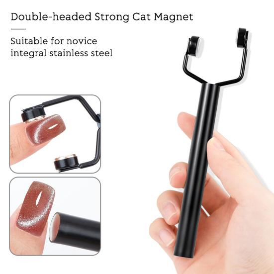 Yousheng 3-in-1 Nail Art Magnet Compact Design Portable Y-Shaped Double Head Magnetic Manicure Tool Multifunctional Nails Design Tools