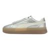 Puma Smash Platform Metallic Comfortable Versatile Height Increasing Low Top Sneakers Women Sneakers Silver 406749-01