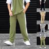 Men's Loose, Breathable Straight-leg, Color-blocked Sport And Casual Trousers