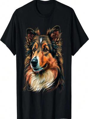 Cute Shetland Sheepdog Dog On Sheltie Lover T-Shirt