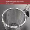2Pcs 304Stainless Steel Colander Strainer with Metal Hook Strainer Basket Suitable for Draining Hot Pots Ingredient
