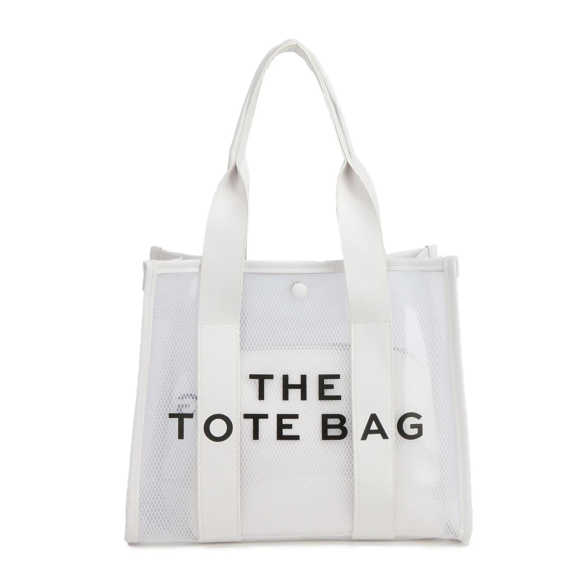 

TheTotebag Средняя сумка через плечо Кошелек Сумка-тоут ПВХ 33x28x12 белый