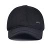 Casquette de baseball d'hiver en laine pour hommes d'âge moyen et âgés - Chapeau de grand-père épais doublé de velours