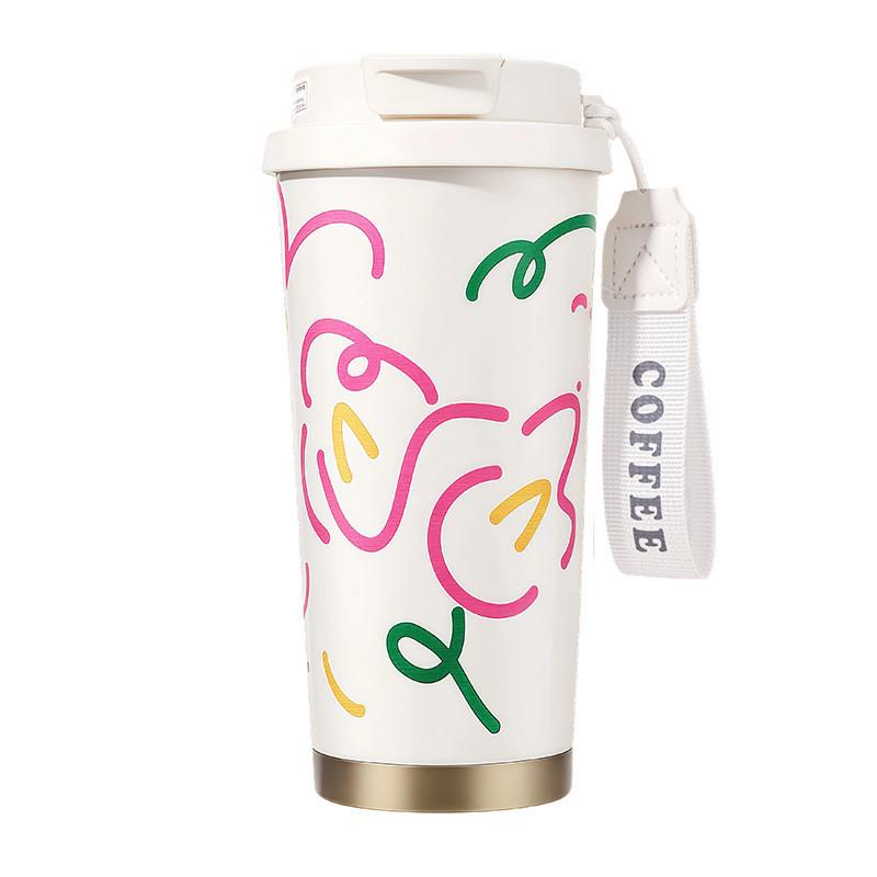 Insulated Travel Mug With Leakproof Lid And Straw For Outdoor Activities