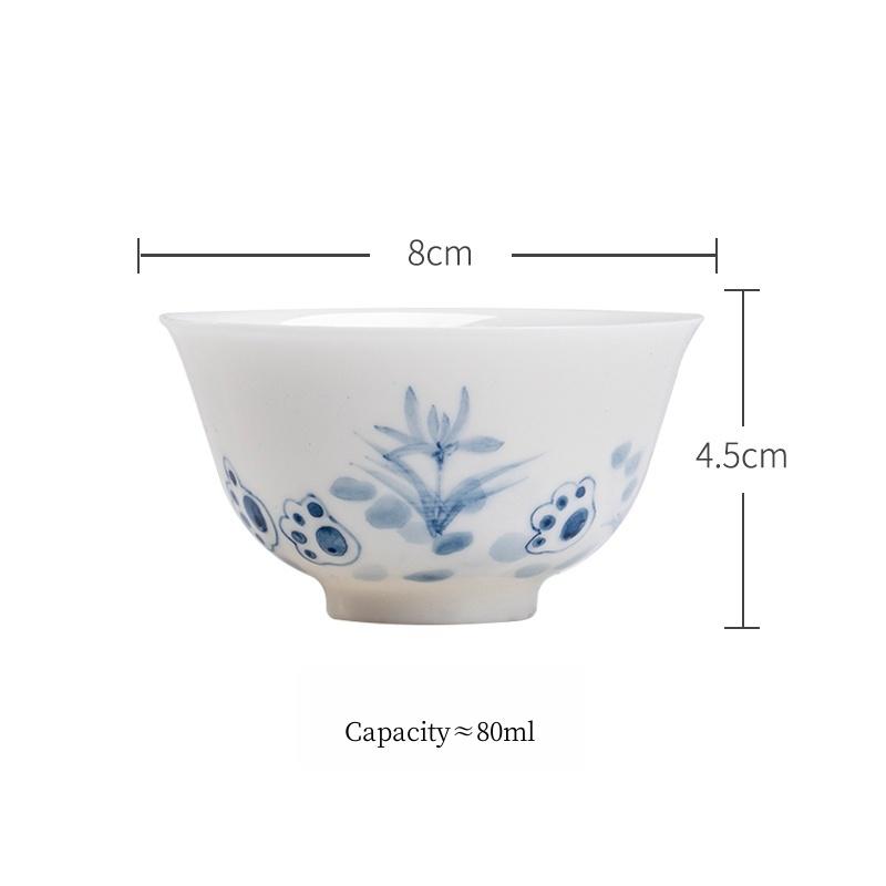 

Hand Painted Cute Cat Jade Porcelain Gaiwan Set For Tea Chinese White Tureen Tea Bowl Kung Fu Tea Chawan Tea Cups Tea Ceremony 200ml