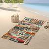 1Pc Route 66 Retro Beach Towel, Ultra Soft Quick Dry Large Towel For Pool Travel Road Trip, Ideal Gift For Car Lovers