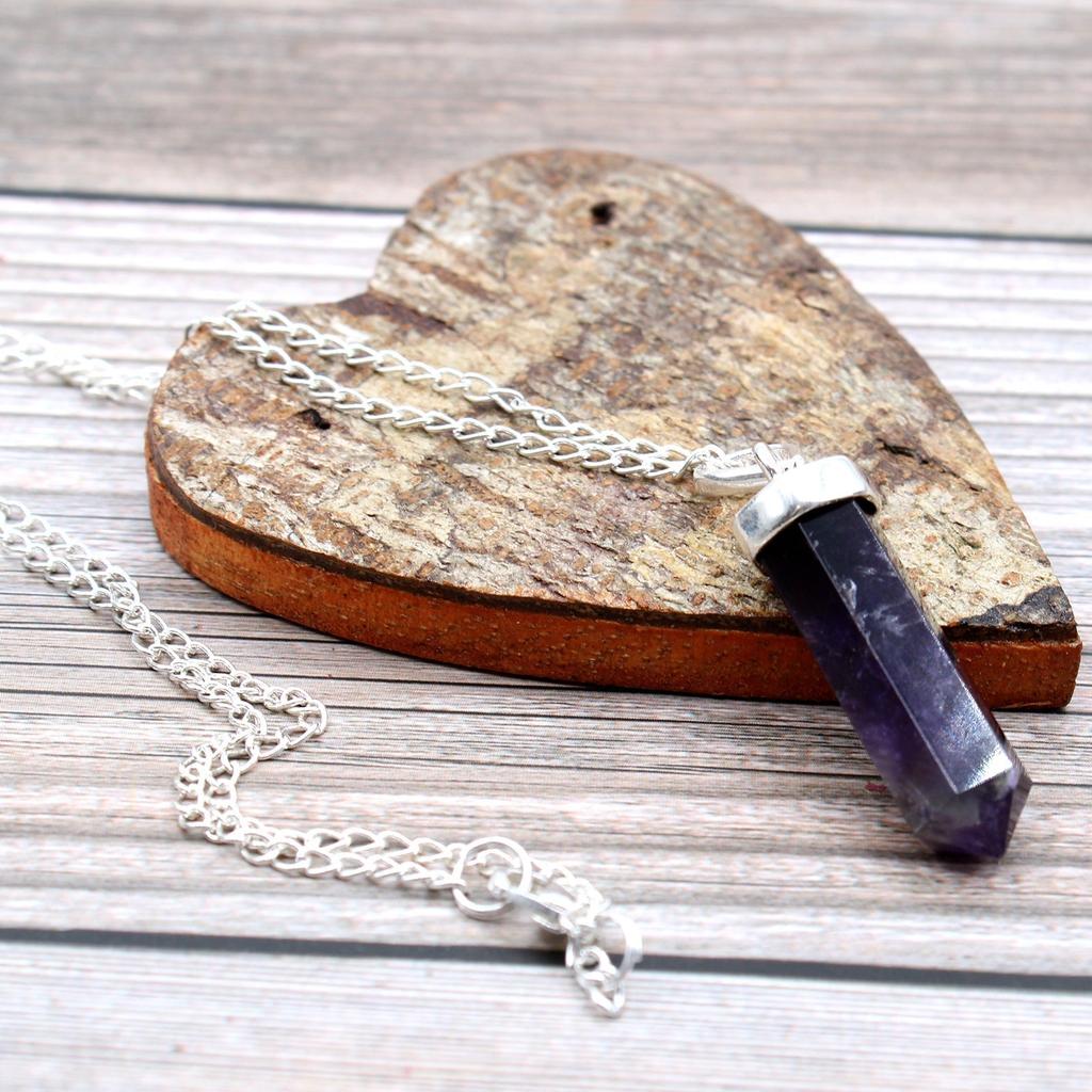 Amethyst Pendant, Gemstone Point