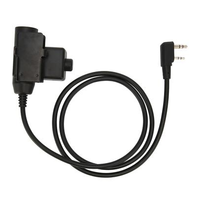 U94 PTT System Military Adapter 2 Pin 3.5mm Headset Adapter for Baofeng Series Walkie Talkies