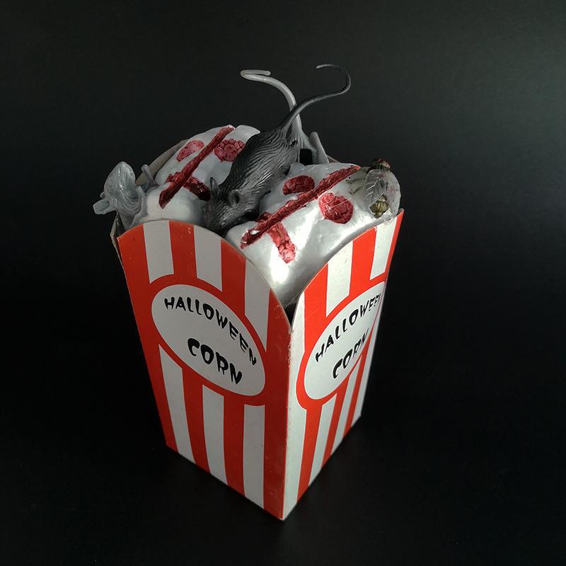 Halloween Decor: Popcorn Bar Eyeballs & Spider Simulation