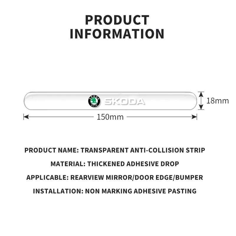 EMIW1 Car Door Handle Stickers Protector Film 2021 Auto For Skoda Octavia Fabia Kamiq Kapoq Kodiaq Rapid SCALA Superb