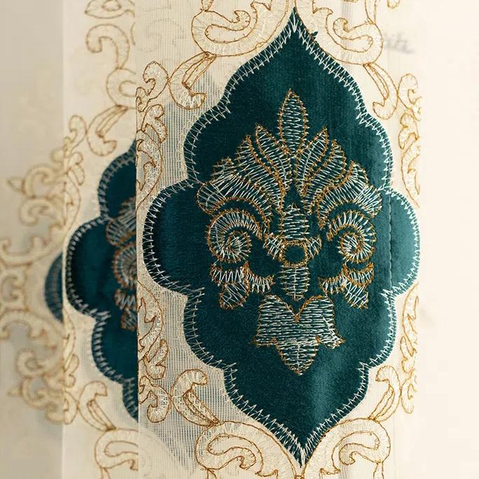 WTEMPO 2PCS Gaze für Screening Windows Home Spitze Perforierte Vorhang Balkon Schlafzimmer Fertig Vorhang Nordic Fenster Screening