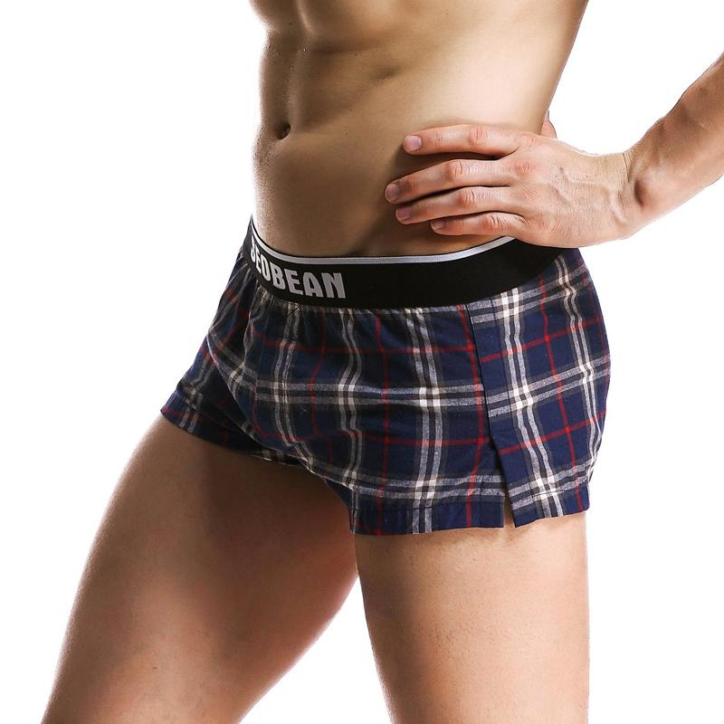Mens Underwear Boxer Shorts Cotton Men Trunks Boxers Sexy Low-waist Sleepwear Home Wear Shorts Men Underpants